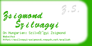 zsigmond szilvagyi business card